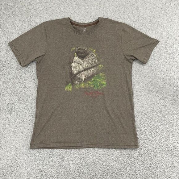 Other - Sloth Costa Rica Shirt Men XXL Brown Ride Destination Travel Short Sleeve Tee